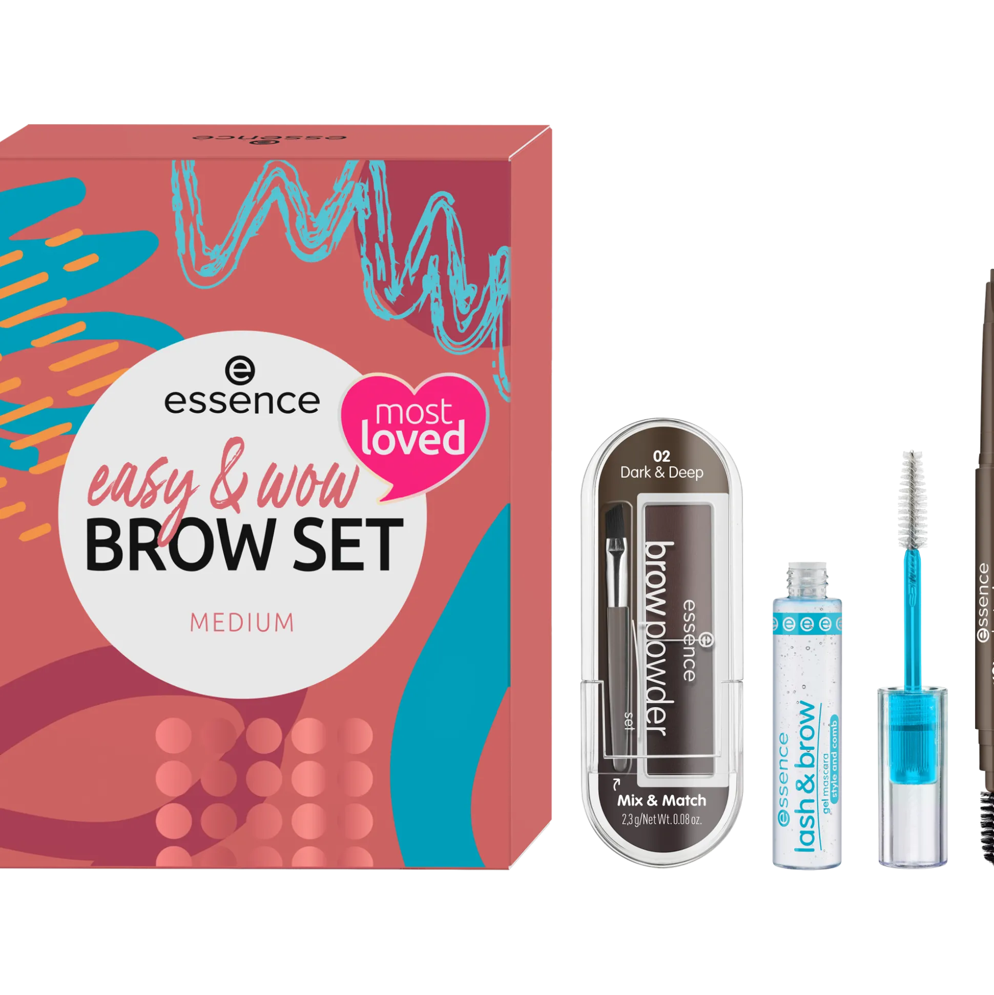 essence Augenbrauen>easy & WOW brow set medium
