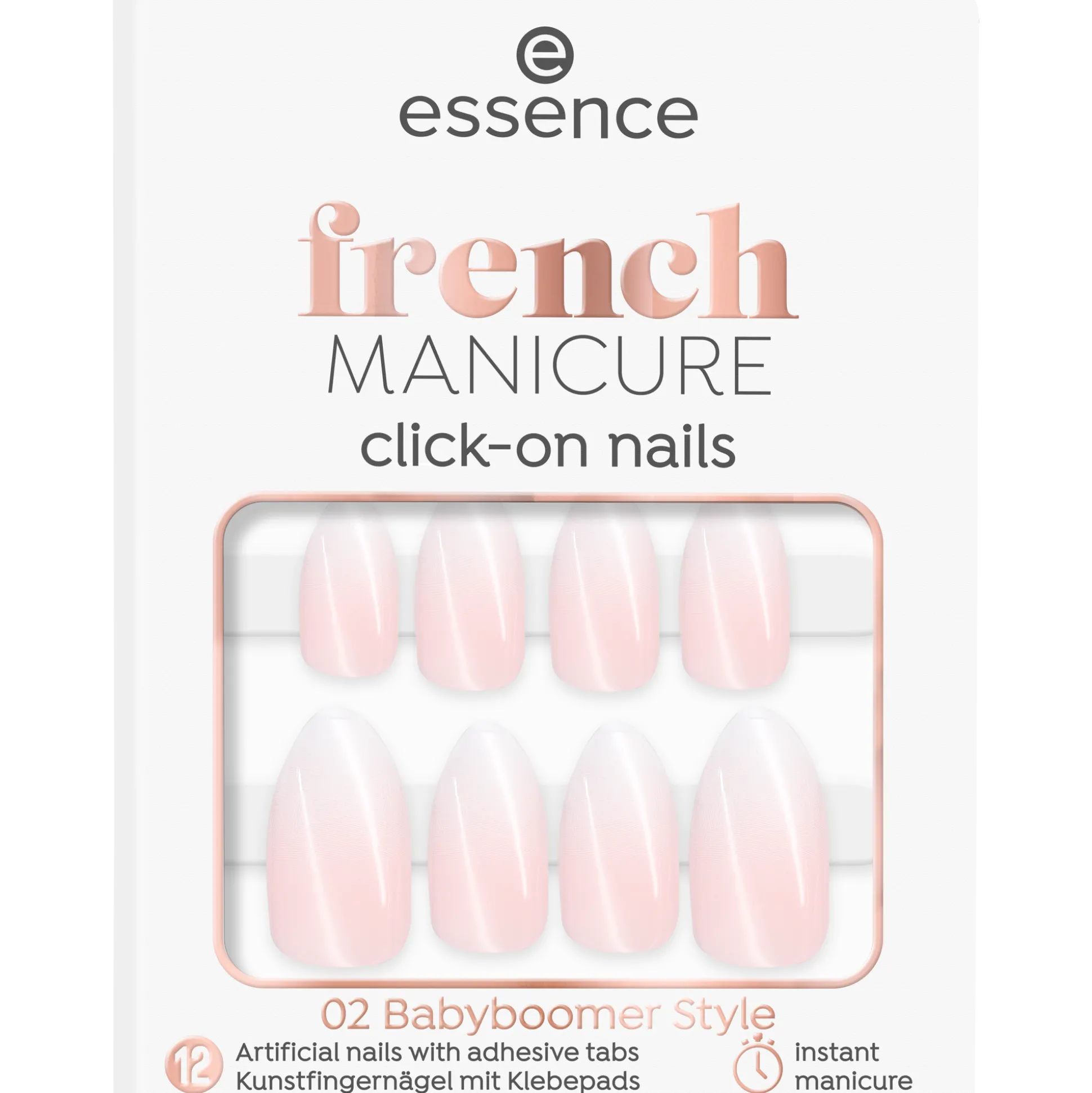 essence Nail Art>french MANICURE click-on nails 02 - Babyboomer Style