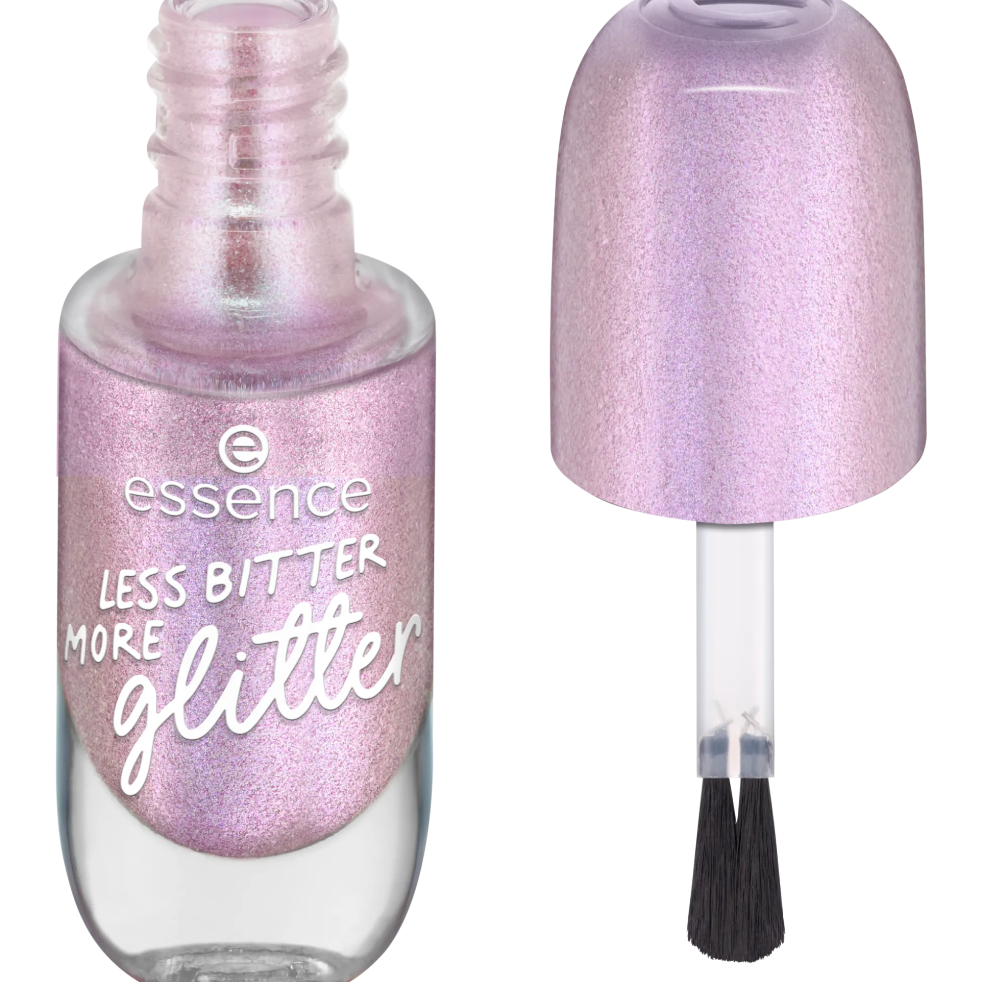 essence Nagellack>gel nail colour 58 - LESS BITTER MORE glitter