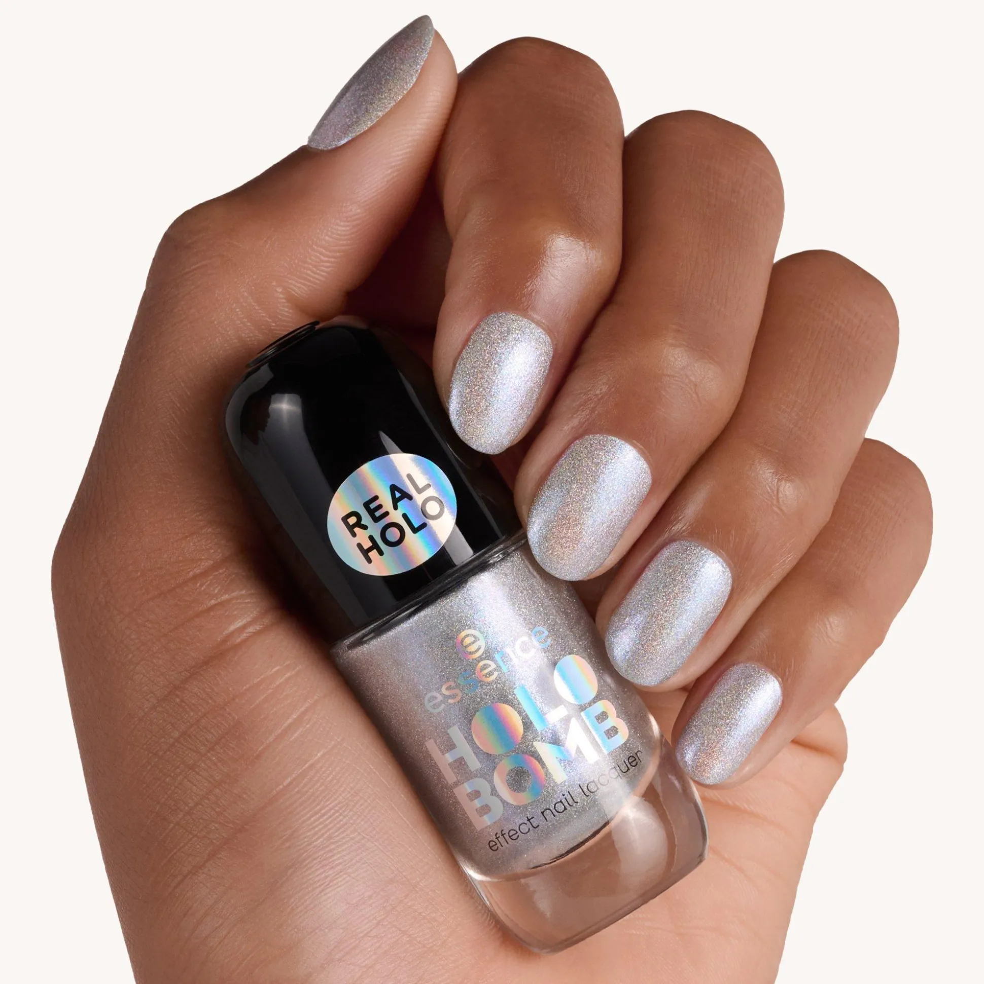 essence Nagellack>HOLO BOMB effect nail lacquer 01 - Ridin' Holo