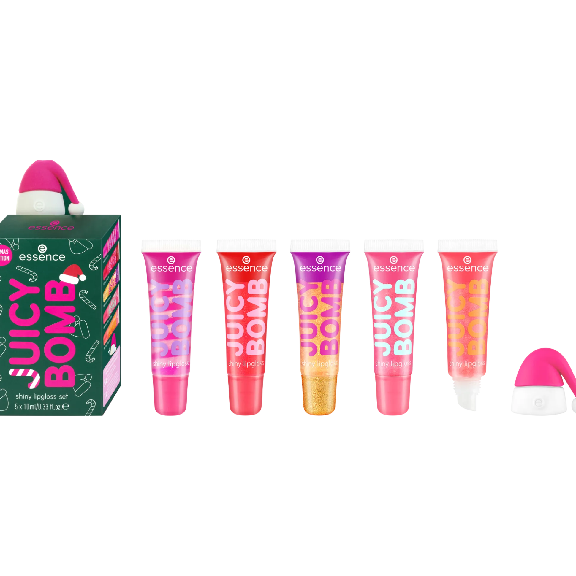 essence Lipgloss>JUICY BOMB Xmas edition shiny lipgloss set