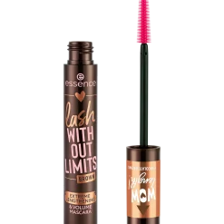 essence Mascara>LOVE IT A CHOCO' LOT! lash WITHOUT LIMITS BROWN EXTREME LENGTHENING & VOLUME MASCARA