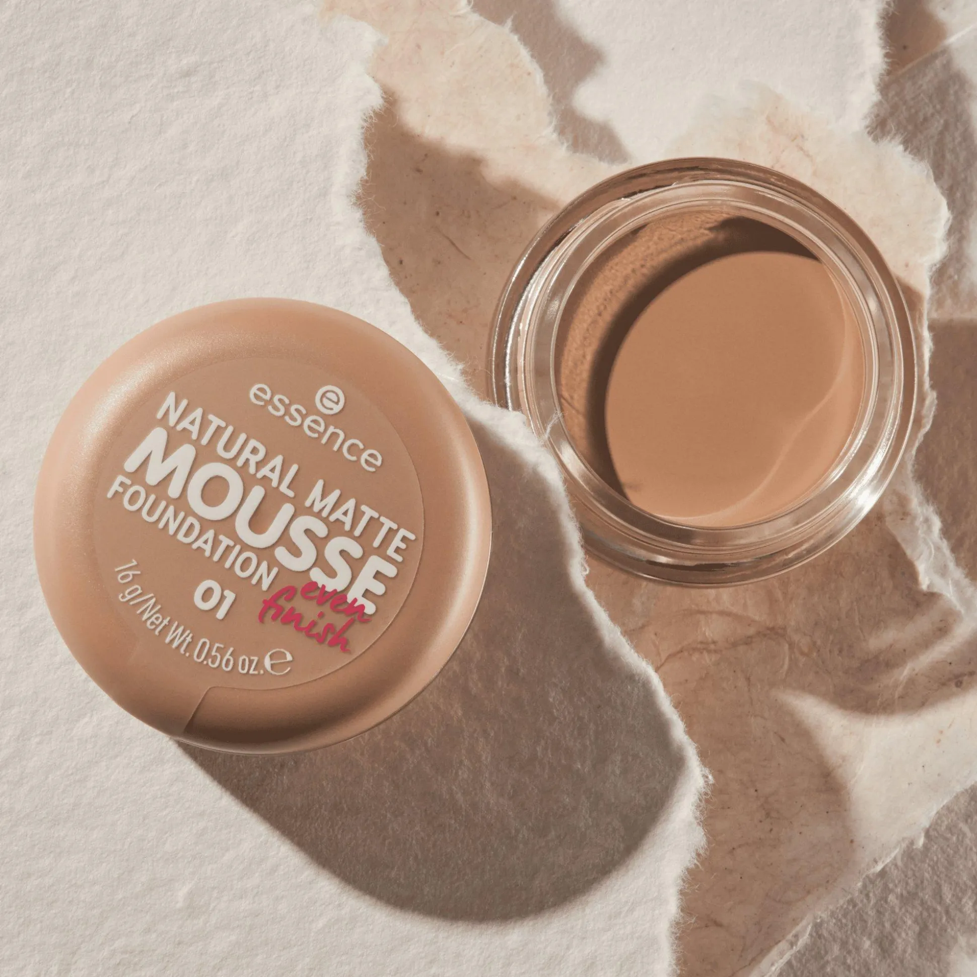 essence Foundation>NATURAL MATTE MOUSSE FOUNDATION 01 -