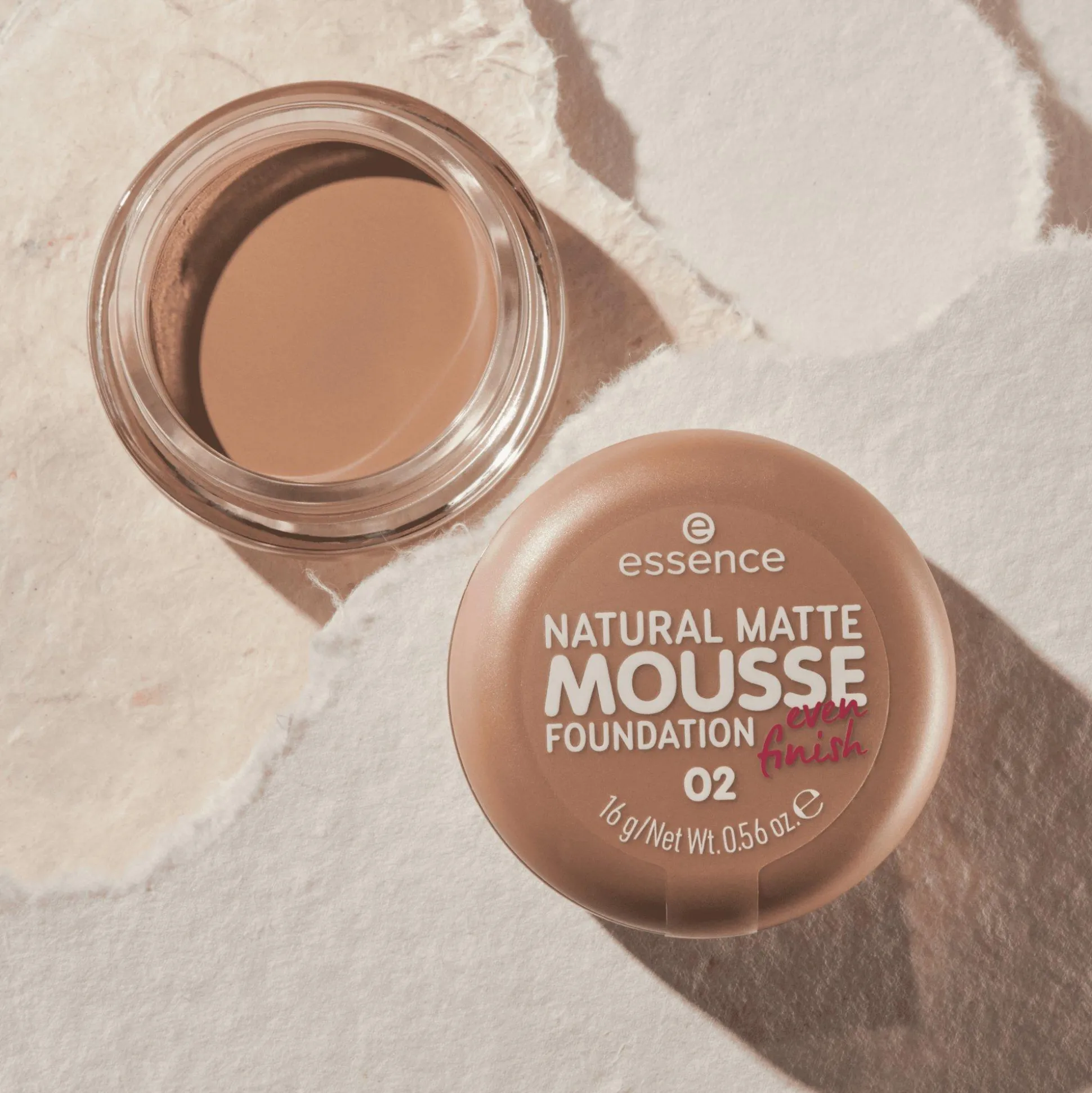 essence Foundation>NATURAL MATTE MOUSSE FOUNDATION 02 -