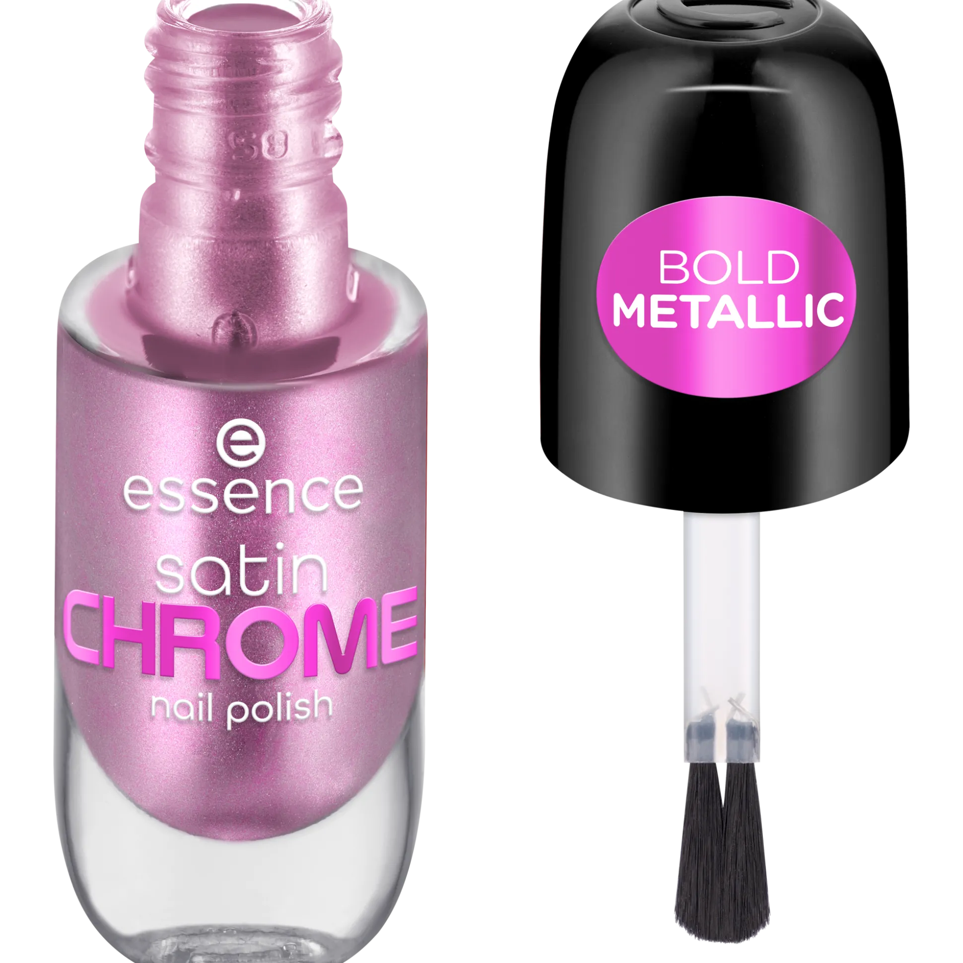 essence Nagellack>satin CHROME nail polish 02 - Artificial Pinktelligence