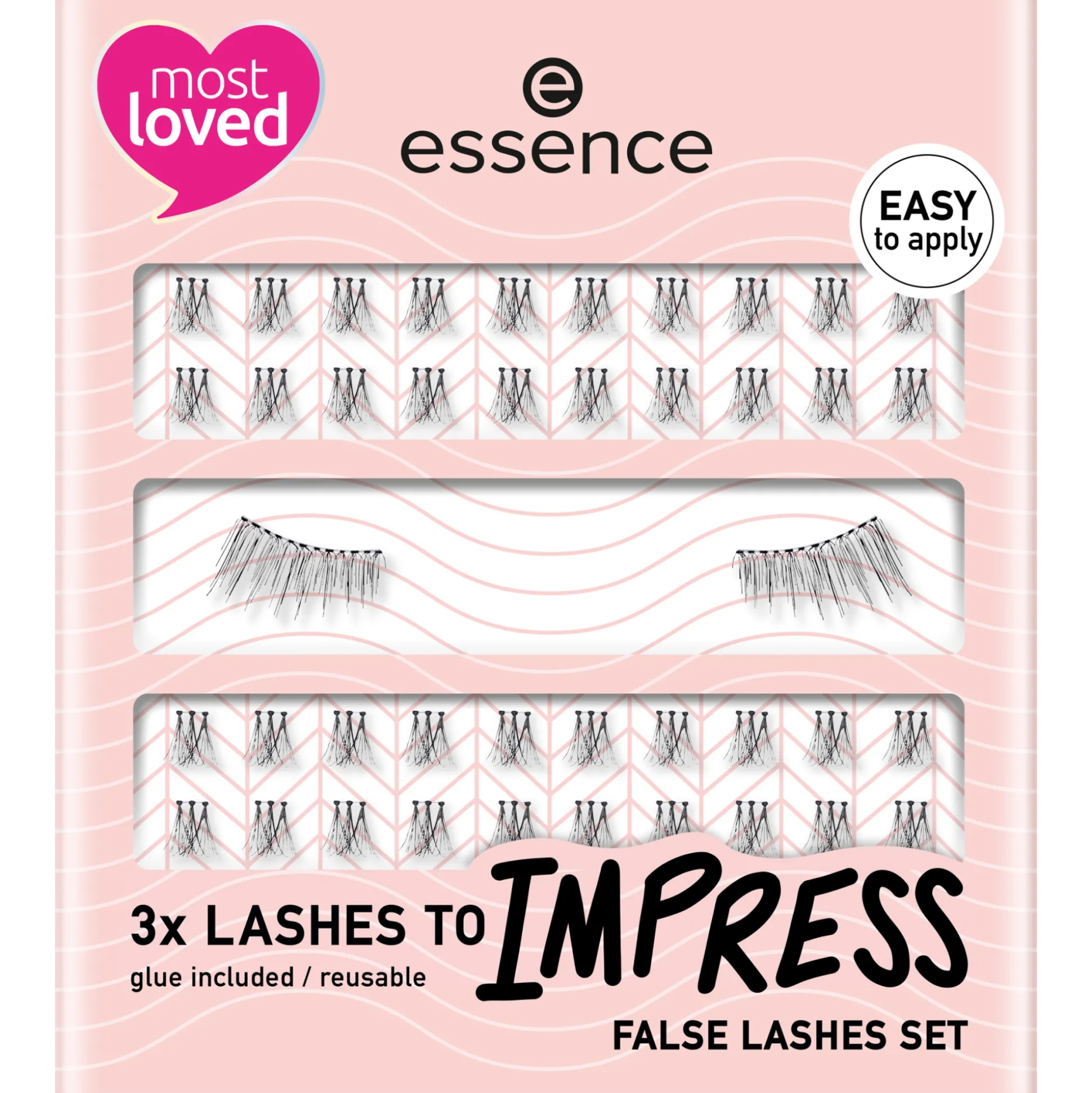 essence Falsche Wimpern>3x LASHES TO IMPRESS false lashes set